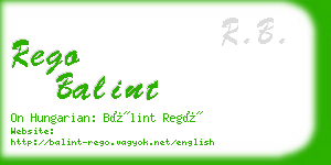 rego balint business card